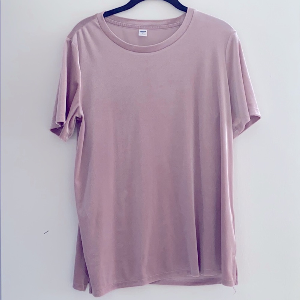 Pink velour T-shirt